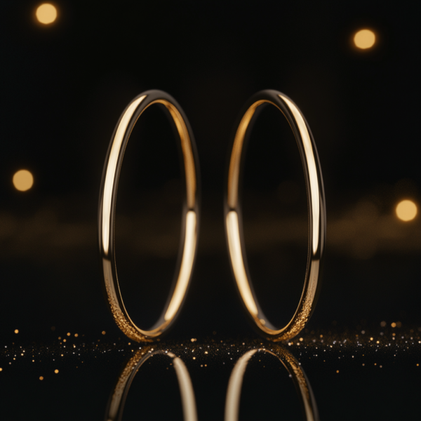 Par de Alianças de 1,5mm Minimalista em Ouro - Image 3